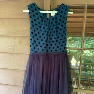 Women party dress - tulle skirt - polka dot top